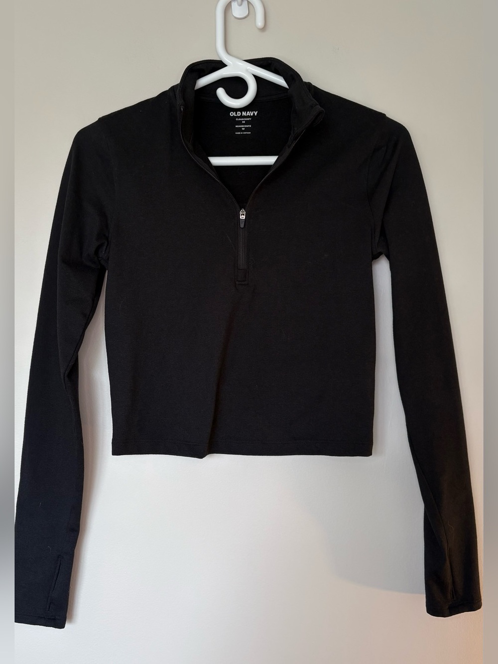 Old Navy Black Quarter-Zip Long Sleeve Top